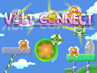 Volt Connect with funny little creatures on floating like a video game. 